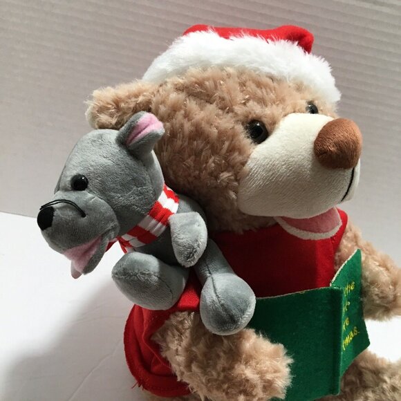 PBC International Twas The Night Before Christmas Plush Bear Battery Operated - Picture 2 of 15